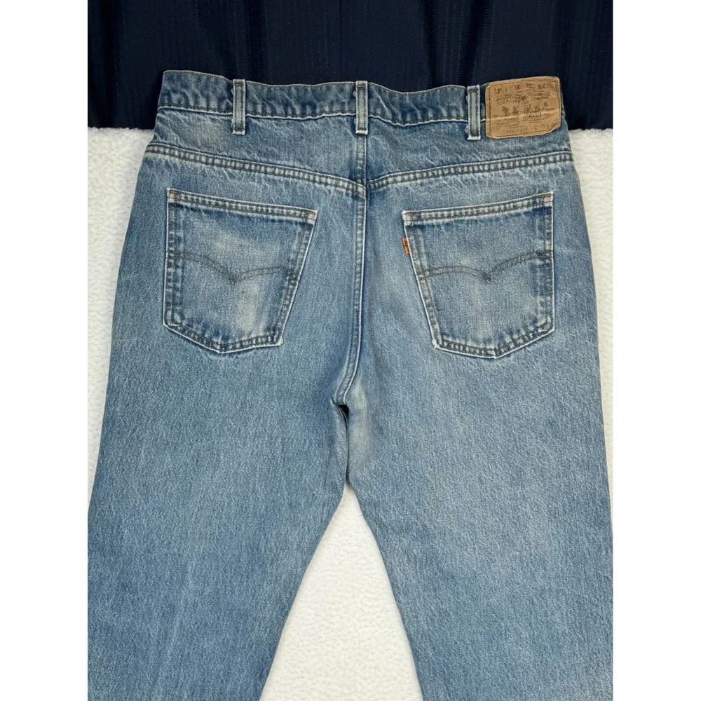Levi's Jeans Mens 36 Fits 34x29 Blue 509-0217 Denim Orange Tab